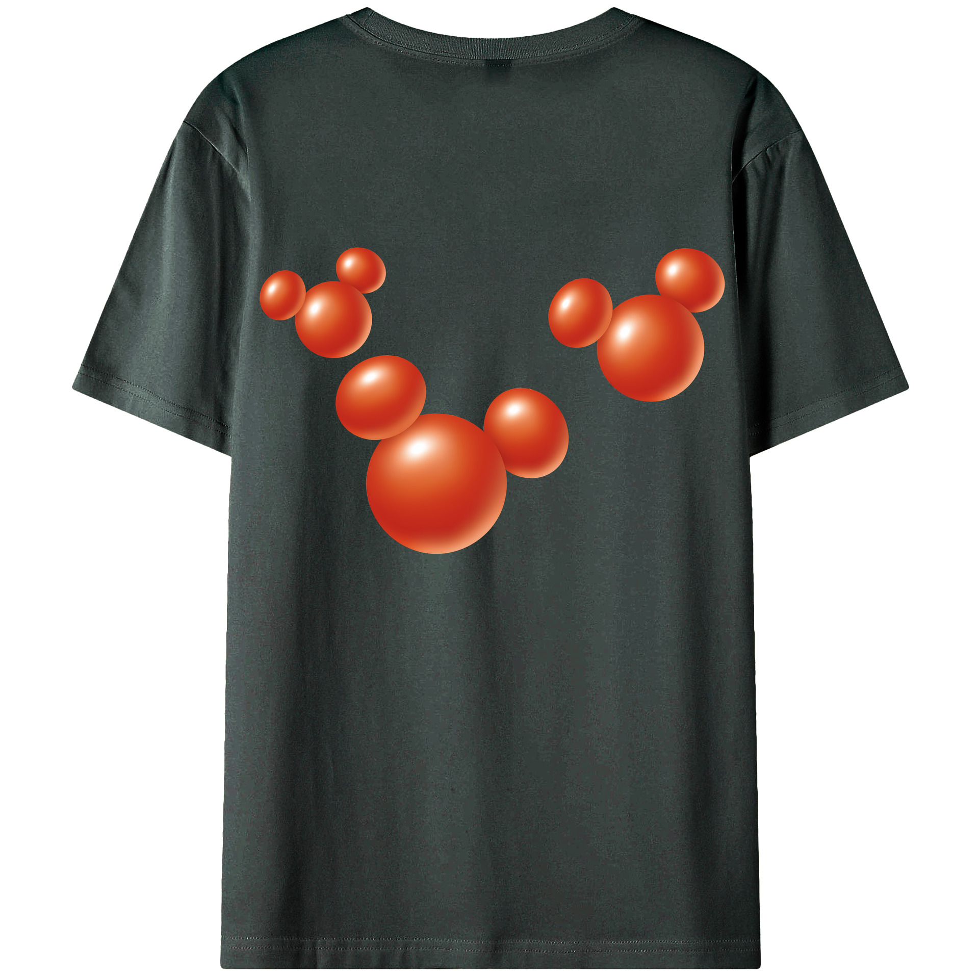 （画像用） ミッキーマウス Mickey Mouse 綿100％ メンズ半袖Tシャツ（バックプリント） 通気性